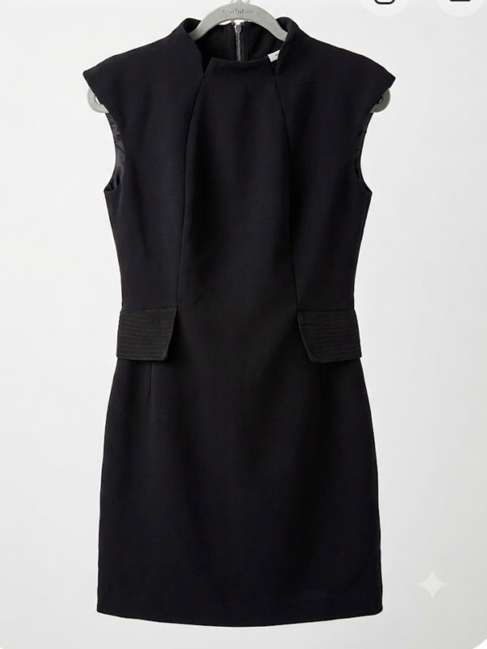 Prada Black Cap-Sleeve Mini Dress